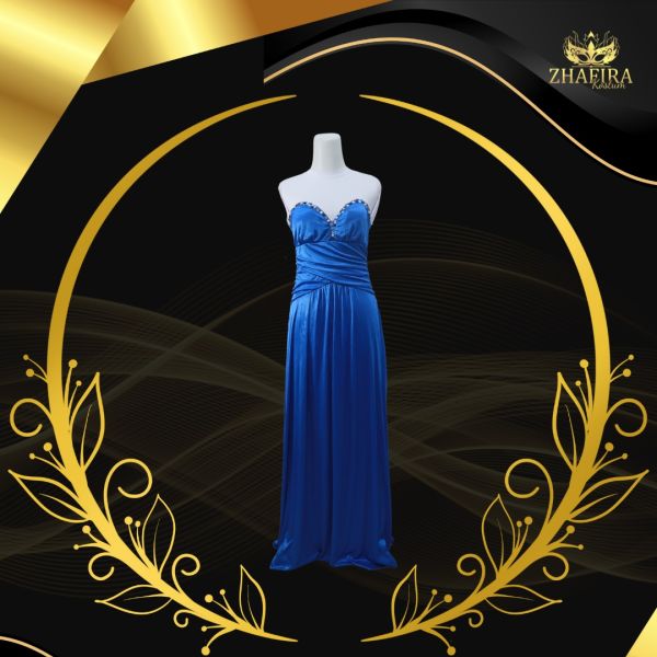 GAUN BIRU ELEGAN