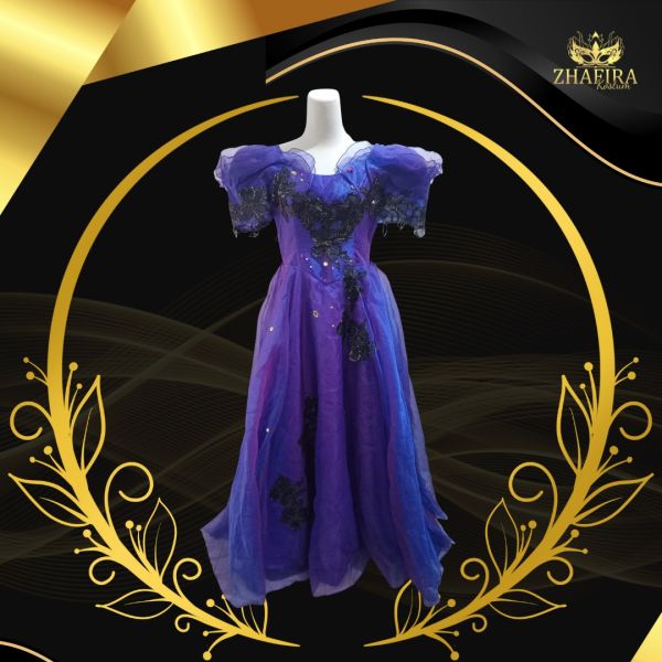 GAUN BALGOWN UNGU ELEGAN