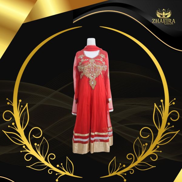 DRESS MERAH GOLD