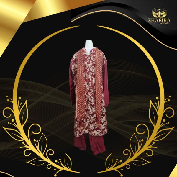 SET INDIA PRIA MERAH PREMIUM