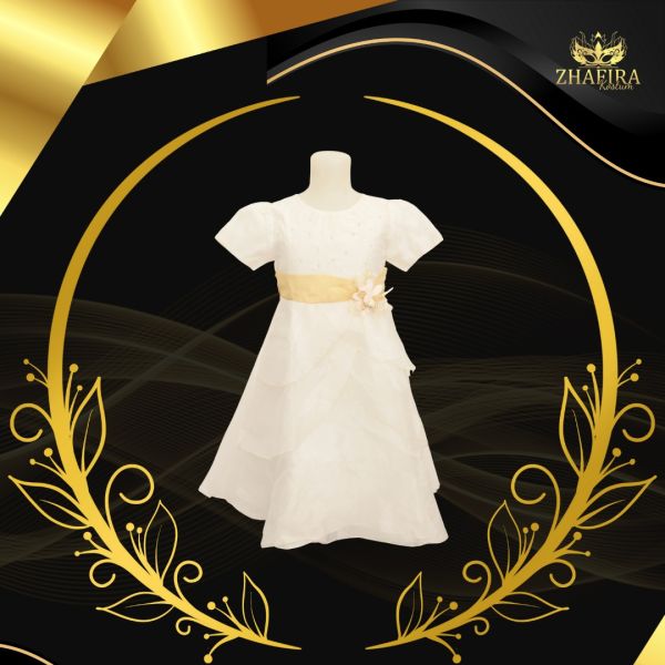 GAUN PUTIH IKAT GOLD