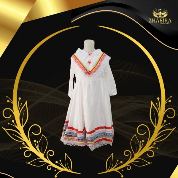 DRESS MEXICO PUTIH ANAK