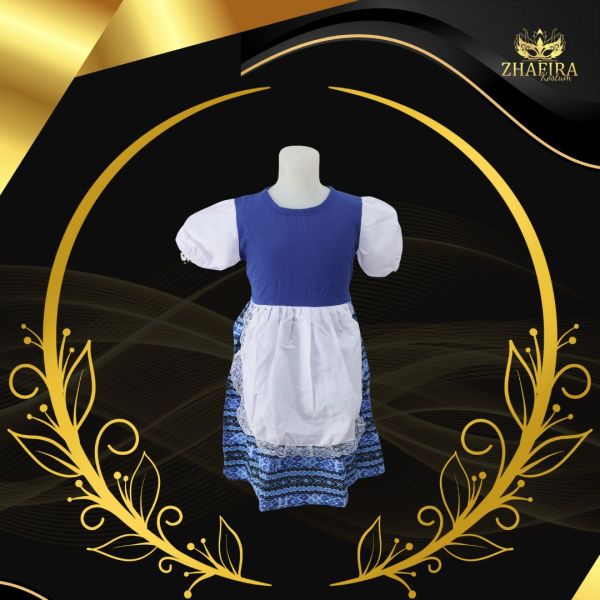 DRESS BELANDA BIRU ANAK