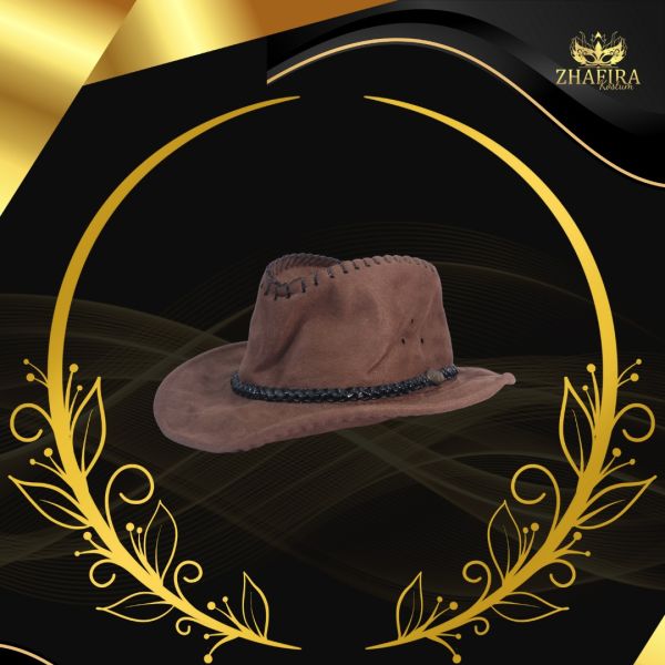 TOPI KOBOY CASUAL COKLAT