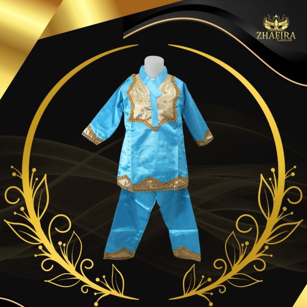 BAJU ADAT MINANG LAKI LAKI BIRU MUDA