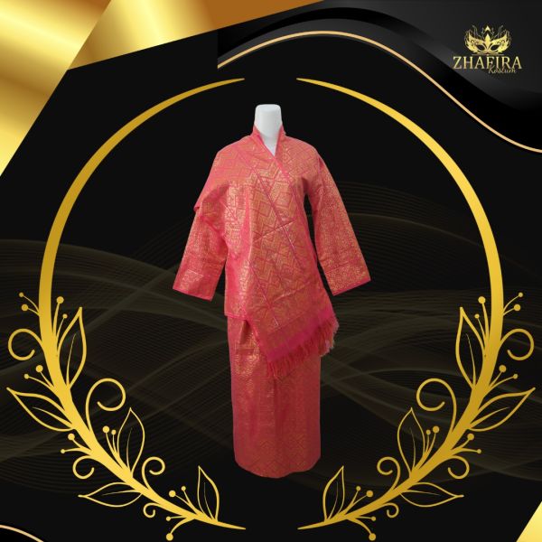 BAJU ADAT MELAYU PEREMPUAN PINK
