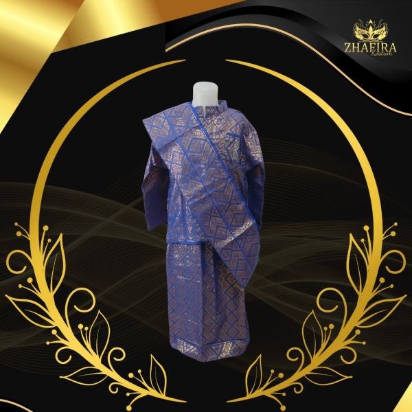BAJU ADAT MELAYU PEREMPUAN BIRU