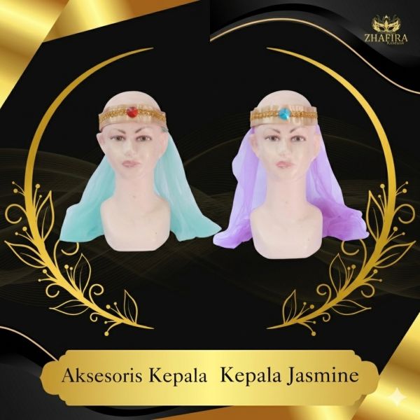 KEPALA JASMINE HIJAU TOSKA DAN UNGU