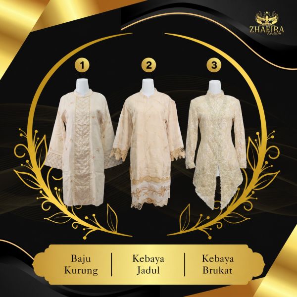 BAJU KURUNG CREAM