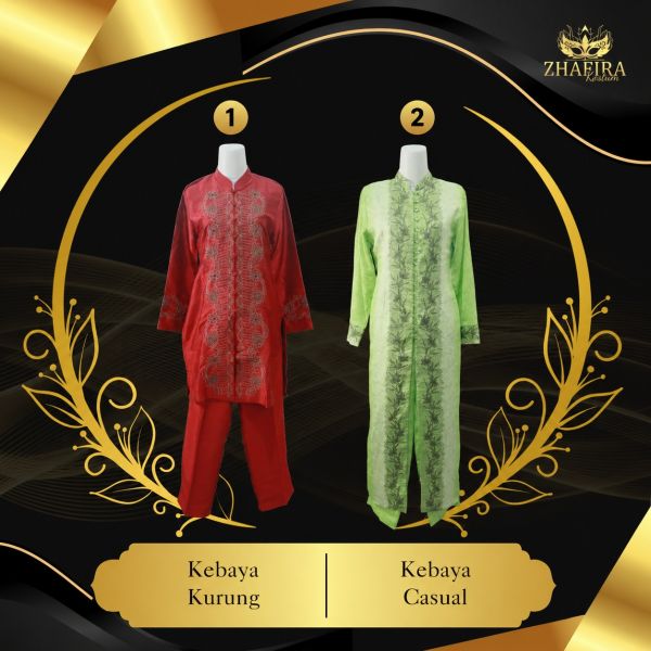 BAJU KURUNG MERAH DAN HIJAU