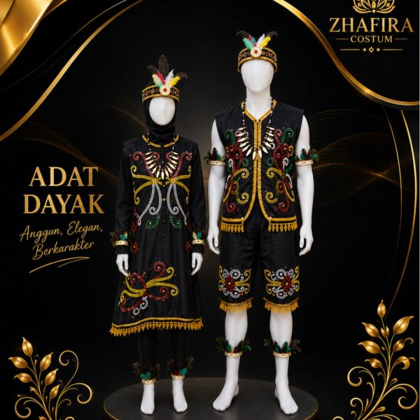 BAJU ADAT DAYAK LAKI LAKI